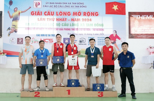 Tam Đồng: Khai mạc Giải Cầu lông mở rộng lần thứ nhất năm 2024 hướng tới chào mừng kỷ niệm 70 năm ngày Giải phóng Thủ Đô (10/10/1954 - 10/10/2024)- Ảnh 10. Tam Đồng: Khai mạc Giải Cầu lông mở rộng lần thứ nhất năm 2024 hướng tới chào mừng kỷ niệm 70 năm ngày Giải phóng Thủ Đô (10/10/1954 - 10/10/2024)- Ảnh 10.
