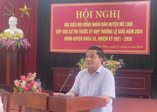 Các Tổ đại biểu HĐND huyện Mê Linh tiếp xúc cử tri trước kỳ họp Thường lệ giữa năm 2024.- Ảnh 2.