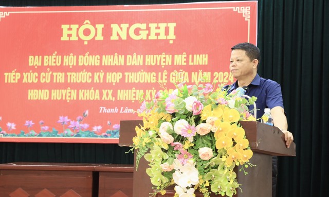 Các Tổ đại biểu HĐND huyện Mê Linh tiếp xúc cử tri trước kỳ họp Thường lệ giữa năm 2024.- Ảnh 6.
