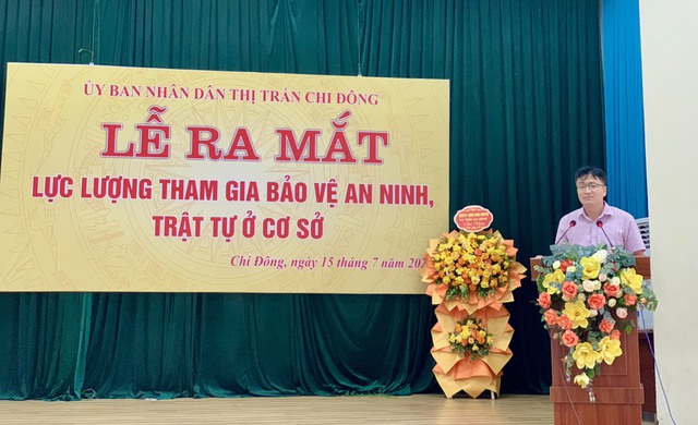 Thị trấn Chi Đông: Ra mắt lực lượng tham gia bảo vệ an ninh trật tự ở cơ- Ảnh 3. Thị trấn Chi Đông: Ra mắt lực lượng tham gia bảo vệ an ninh trật tự ở cơ- Ảnh 3.