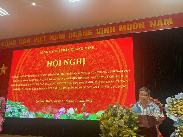 Đảng ủy thị trấn Quang Minh tổ chức sơ kết công tác xây dựng Đảng, xây dựng hệ thống chính trị 6 tháng đầu năm 2024- Ảnh 3. Đảng ủy thị trấn Quang Minh tổ chức sơ kết công tác xây dựng Đảng, xây dựng hệ thống chính trị 6 tháng đầu năm 2024- Ảnh 3.
