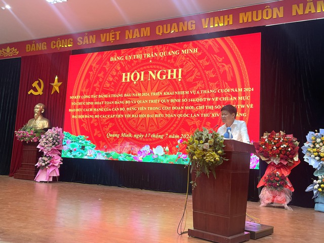 Đảng ủy thị trấn Quang Minh tổ chức sơ kết công tác xây dựng Đảng, xây dựng hệ thống chính trị 6 tháng đầu năm 2024- Ảnh 4. Đảng ủy thị trấn Quang Minh tổ chức sơ kết công tác xây dựng Đảng, xây dựng hệ thống chính trị 6 tháng đầu năm 2024- Ảnh 4.