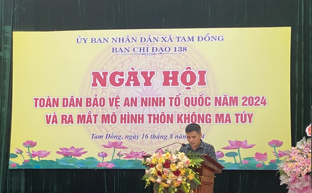 Xã Tam Đồng tổ chức Ngày hội toàn dân bảo vệ an ninh Tổ quốc năm 2024 và ra mắt mô hình Thôn không ma tuý- Ảnh 3.