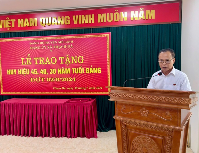 Đảng uỷ xã Thạch Đà tổ chức Lễ trao tặng Huy hiệu Đảng Đợt 02/9/2024
- Ảnh 3.