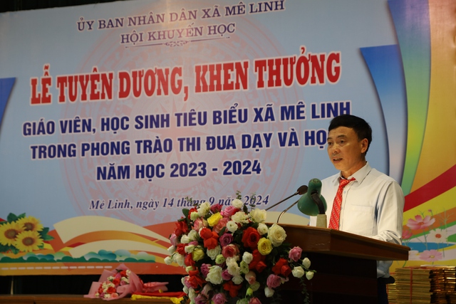 Hội Khuyến học xã Mê Linh tổ chức Lễ tuyên dương, khen thưởng cho giáo viên, học sinh có thành tích xuất sắc và học sinh trúng tuyển đại học năm học 2023-2024- Ảnh 2.