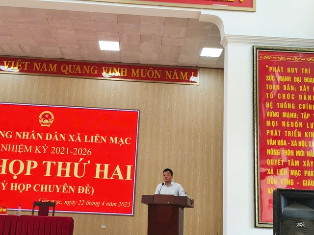 Hội đồng nhân dân xã Liên Mạc tổ chức kỳ họp thứ hai (kỳ họp chuyên đề), nhiệm kỳ 2021-2026- Ảnh 1. Hội đồng nhân dân xã Liên Mạc tổ chức kỳ họp thứ hai (kỳ họp chuyên đề), nhiệm kỳ 2021-2026- Ảnh 1.