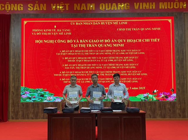Mê Linh công bố các đồ án quy hoạch chi tiết điểm dân cư đô thị hóa tại thị trấn Quang Minh- Ảnh 1. Mê Linh công bố các đồ án quy hoạch chi tiết điểm dân cư đô thị hóa tại thị trấn Quang Minh- Ảnh 1.