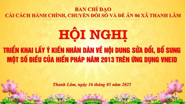 XÃ THANH LÂM TỔ CHỨC TRIỂN KHAI KẾ HOẠCH TỔ CHỨC LẤY Ý KIẾN NHÂN DÂN ĐỐI VỚI DỰ THẢO SỬA ĐỔI, BỔ SUNG HIẾN PHÁP NĂM 2013 QUA ỨNG DỤNG VENID - Ảnh 1. XÃ THANH LÂM TỔ CHỨC TRIỂN KHAI KẾ HOẠCH TỔ CHỨC LẤY Ý KIẾN NHÂN DÂN ĐỐI VỚI DỰ THẢO SỬA ĐỔI, BỔ SUNG HIẾN PHÁP NĂM 2013 QUA ỨNG DỤNG VENID - Ảnh 1.
