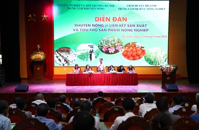 Diễn đàn Khuyến nông @ liên kết sản xuất và tiêu thụ sản phẩm nông nghiệp tại huyện Mê Linh.- Ảnh 1. Diễn đàn Khuyến nông @ liên kết sản xuất và tiêu thụ sản phẩm nông nghiệp tại huyện Mê Linh.- Ảnh 1.