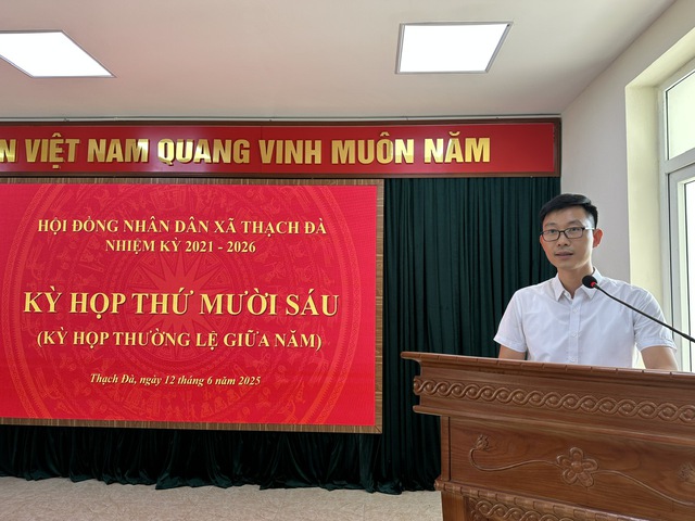 HĐND xã tổ chức Kỳ họp thứ 16 HĐND xã Thạch Đà, nhiệm kỳ 2021-2026- Ảnh 2.