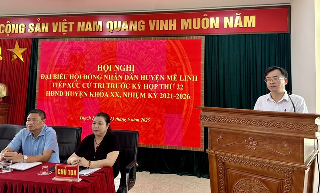 Tổ Đại biểu HĐND huyện thuộc đơn vị bầu cử số 4 tiếp xúc cử tri trước kỳ họp thường lệ giữa năm 2025, HĐND huyện nhiệm kỳ 2021-2026
- Ảnh 2. Tổ Đại biểu HĐND huyện thuộc đơn vị bầu cử số 4 tiếp xúc cử tri trước kỳ họp thường lệ giữa năm 2025, HĐND huyện nhiệm kỳ 2021-2026
- Ảnh 2.