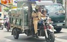 Công an xã Đại Thịnh tuyên truyền về xe ba bánh