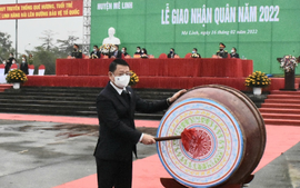 Mê Linh tổ chức thành công Lễ giao nhận quân năm 2022