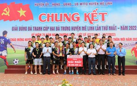 Đội FC Tiền Phong vô địch giải Bóng đá tranh cúp Hai Bà Trưng huyện Mê Linh năm 2022