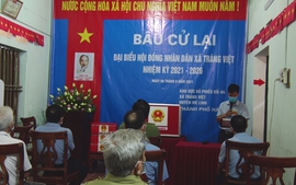 Đơn vị bầu cử số 4, xã Tráng Việt tổ chức cuộc bầu cử lại đại biểu HĐND cấp xã đảm bảo đúng luật, dân chủ, an toàn gắn với công tác phòng, chống dịch Covid-19