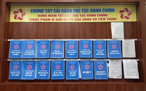 NIÊM YẾT CÔNG KHAI CÁC THỦ TỤC HÀNH CHÍNH TẠI UBND XÃ TIẾN THỊNH