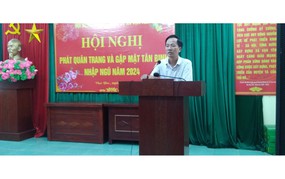 XÃ VẠN YÊN TỔ CHỨC HỘI NGHỊ PHÁT QUÂN TRANG VÀ GẶP MẶT TÂN BINH NHẬP NGŨ NĂM 2024.