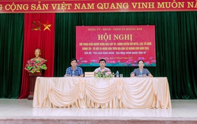 Hội nghị tiếp xúc, đối thoại giữa người đứng đầu cấp uỷ, chính quyền với  Uỷ ban MTTQ, các tổ chức chính trị - xã hội và nhân dân trên địa bàn xã Hoàng Kim năm 2024 chủ đề: “Cải cách hành chính – Xây dựng chính quyền điện tử”