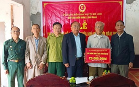 HỘI CỰU CHIẾN BINH HUYỆN MÊ LINH TRAO KINH PHÍ HỖ TRỢ SỬA NHÀ CHO HỘI VIÊN CỰU CHIẾN BINH CÓ HOÀN CẢNH KHÓ KHĂN XÃ CHU PHAN