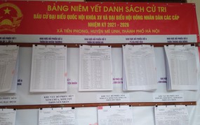 Công tác niêm yết danh sách cử tri bầu cử HĐND các cấp