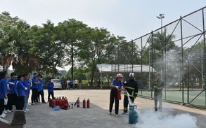 Mê Linh: Tập huấn công tác phòng cháy, chữa cháy cho đoàn viên, thanh niên