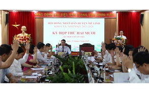 Kỳ họp thứ 20 HĐND huyện Mê Linh thông qua Nghị quyết phê duyệt phương án sắp xếp đơn vị hành chính cấp xã