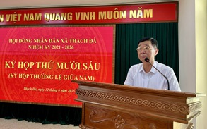 HĐND xã tổ chức Kỳ họp thứ 16 HĐND xã Thạch Đà, nhiệm kỳ 2021-2026