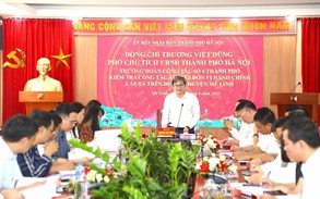 Phó Chủ tịch UBND thành phố Trương Việt Dũng kiểm tra cơ sở vật chất 4 xã mới tại huyện Mê Linh