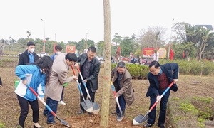 Mê Linh: Phát động Tết trồng cây đời đời nhớ ơn Bác Hồ Xuân Ất Tỵ 2025.