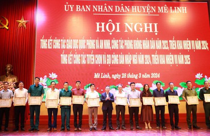 Huyện Mê Linh tổng kết công tác tuyển chọn, gọi công dân nhập ngũ năm 2024