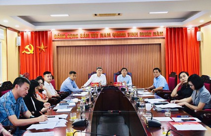 Hội nghị làm việc với chủ đầu tư về tiến độ triển khai thực hiện dự án đầu tư xây dựng hạ tầng khu công nghiệp Quang Minh II