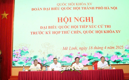 Chủ tịch UBND Thành phố Hà Nội Trần Sỹ Thanh tiếp xúc cử tri huyện Mê Linh trước kỳ họp thứ 9, Quốc hội khóa XV