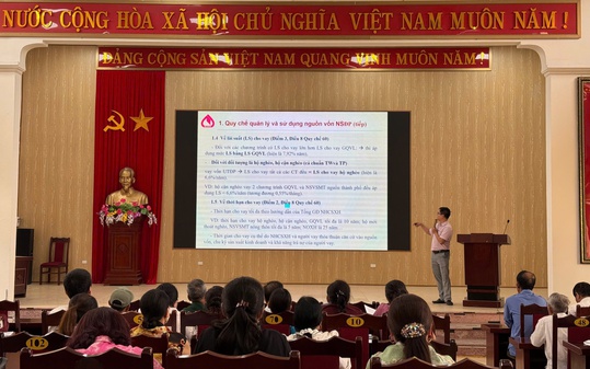 Phòng giao dịch Ngân hàng Chính sách xã hội – Phòng Nội vụ huyện Mê Linh phối hợp tập huấn nghiệp vụ tín dụng chính sách xã hội năm 2025