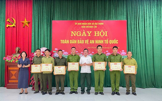 Ban chỉ đạo 138 xã Đại Thịnh tổ chức Ngày hội toàn dân bảo vệ an ninh tổ quốc 