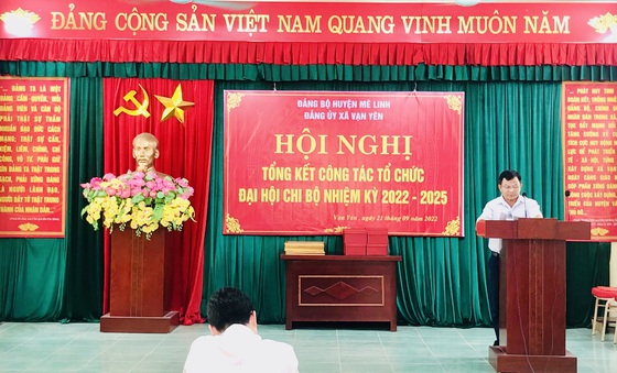 Đảng ủy xã Vạn Yên tổ chức Hội nghị tổng kết công tác tổ chức Đại hội Chi bộ nhiệm kỳ 2022-2025